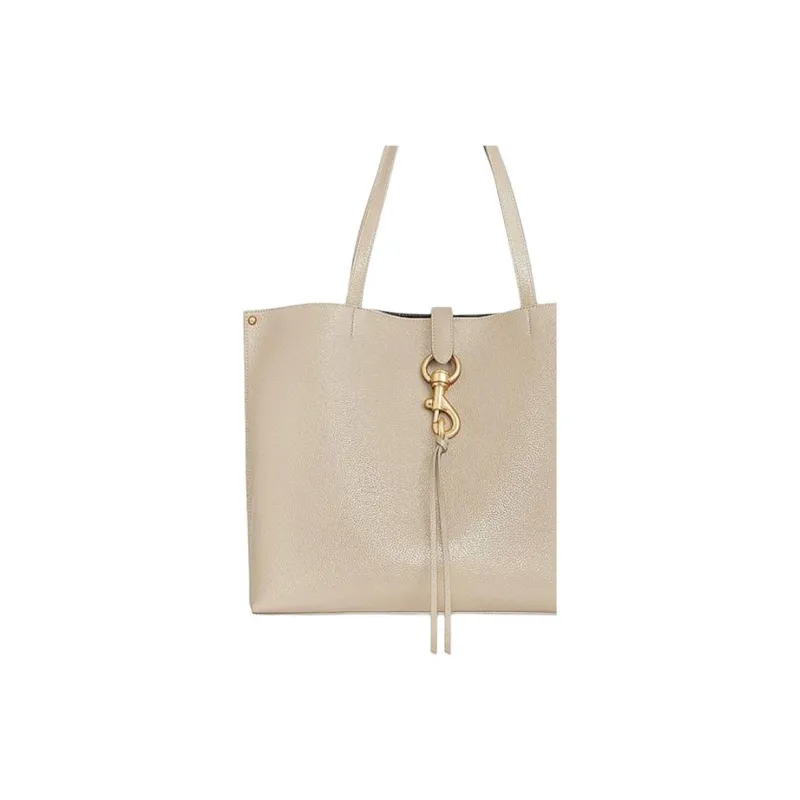 REBECCA MINKOFF Leather Tote Bag, Shopping Bag, Shoulder Bag, Handbag Women's Beige-3