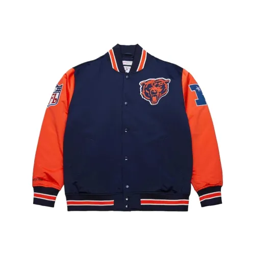 Mitchell & Ness Primetime Satin Full Snap Baseball Jacket Men's Marine Blue