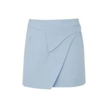 WARDROBE.NYC Casual Short Skirts Women's Blue