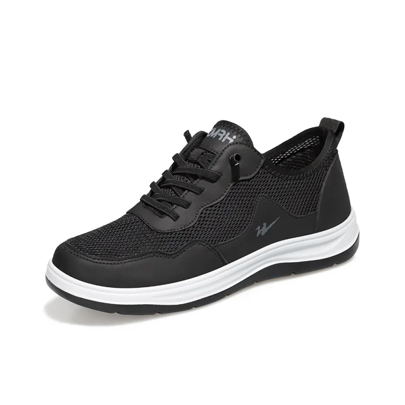 DOUBLE STAR 88 Summer Dad Shoes Mesh Athletic Shoes Slip on Beijing Cloth Shoes Men's Casual Shoes Men's Black Gray-3