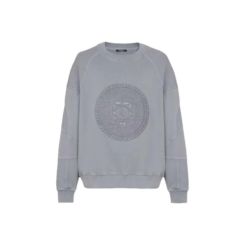 BALMAIN Sweatshirts Men Gray-0