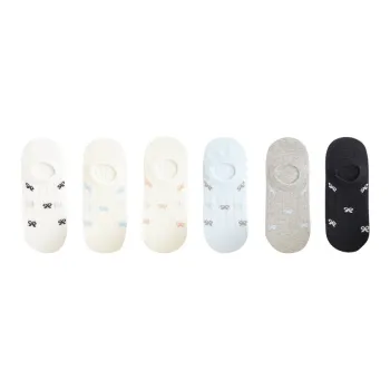 AUGUST No Show Socks Women's 6 Pack