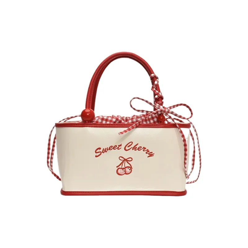 Juju Jimmy PU Handbag Regular Women's White & Red-0