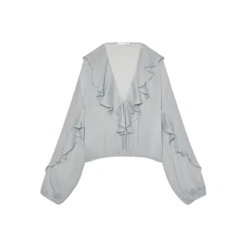 ZARA Shirts Women's Light Gray