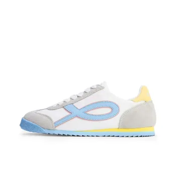 GLO BULL Slip Resistant, Abrasion Resistant, Breathable Low Top Casual Shoes Women's White Blue Gray