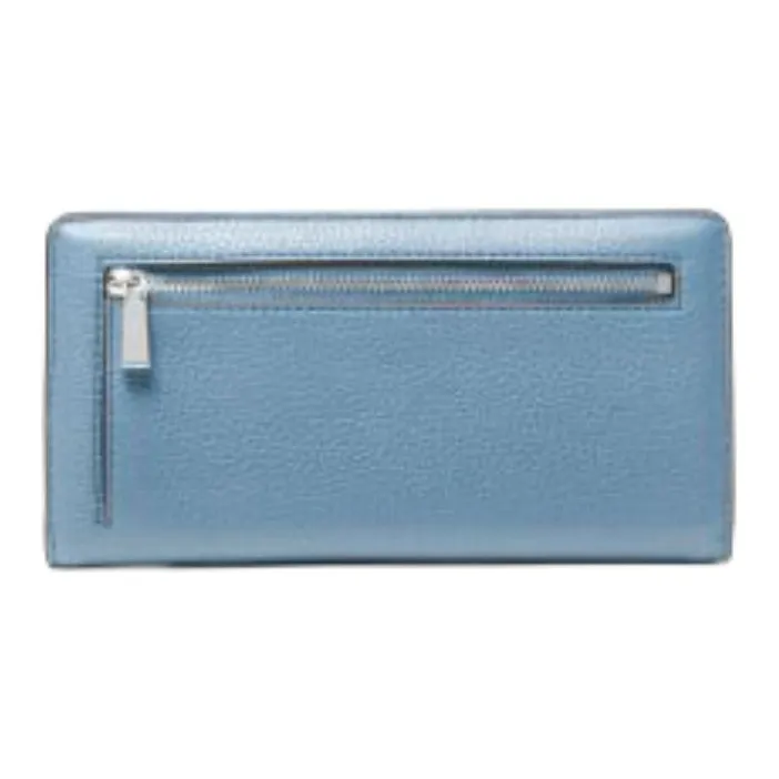 MICHAEL KORS Bryant Leather Wallet Tubas Women's Denim Blue-1
