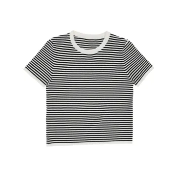 PIERRE CARDIN T Shirts Women's Black White Pattern