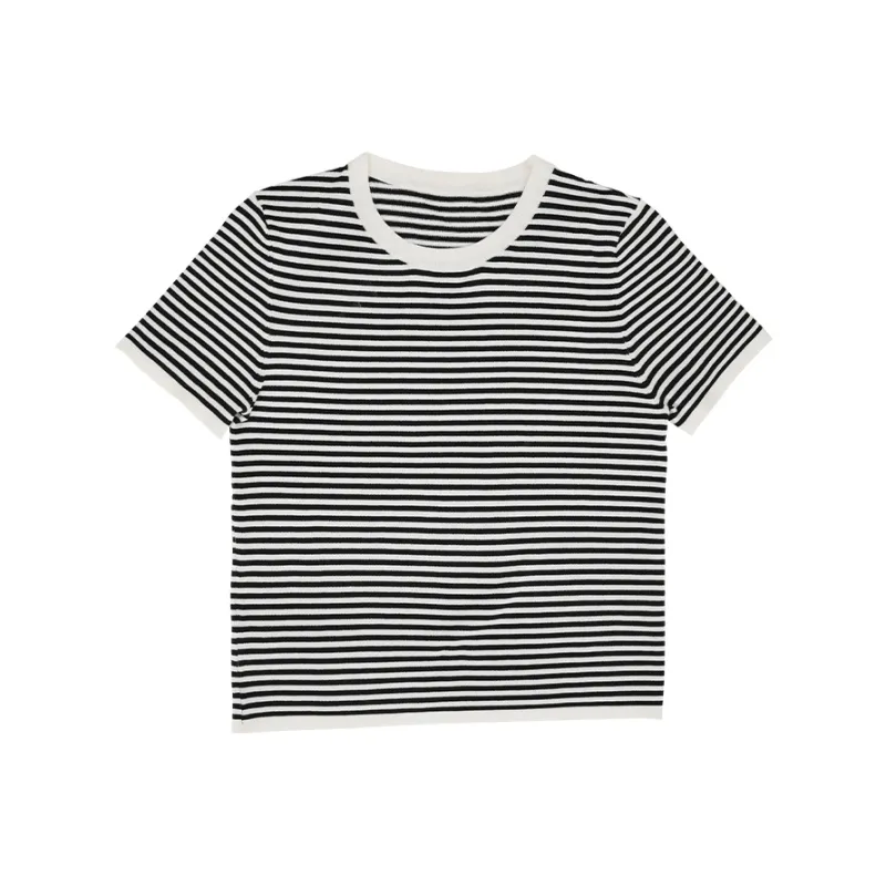 PIERRE CARDIN T Shirts Women's Black White Pattern-0
