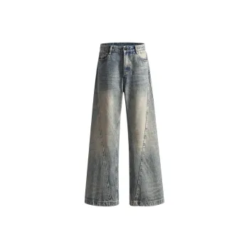 SNOW FLYING Jeans Unisex Vintage Blue