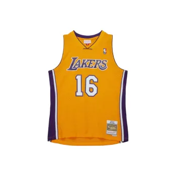 Mitchell Ness 2009/10 Hardwood Classics Pau Gasol Los Angeles Lakers Swingman Jersey