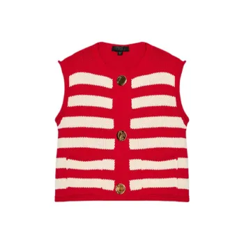 ZARA Tank Tops Women's White/Red