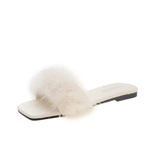 WUJI Rubber Sole Slip Resistant Abrasion Resistant Slide Slippers Women's
