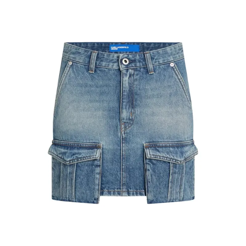 KARL LAGERFELD / Karl Lagerfeld Jeans Utility Denim Mini Skirt-0
