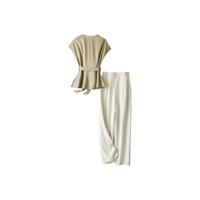 IHIMI Casual Suit Women's Yellow Green White-1