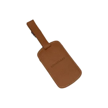 LONGCHAMP Le Foulonné Cow Leather Luggage Tag Unisex Caramel
