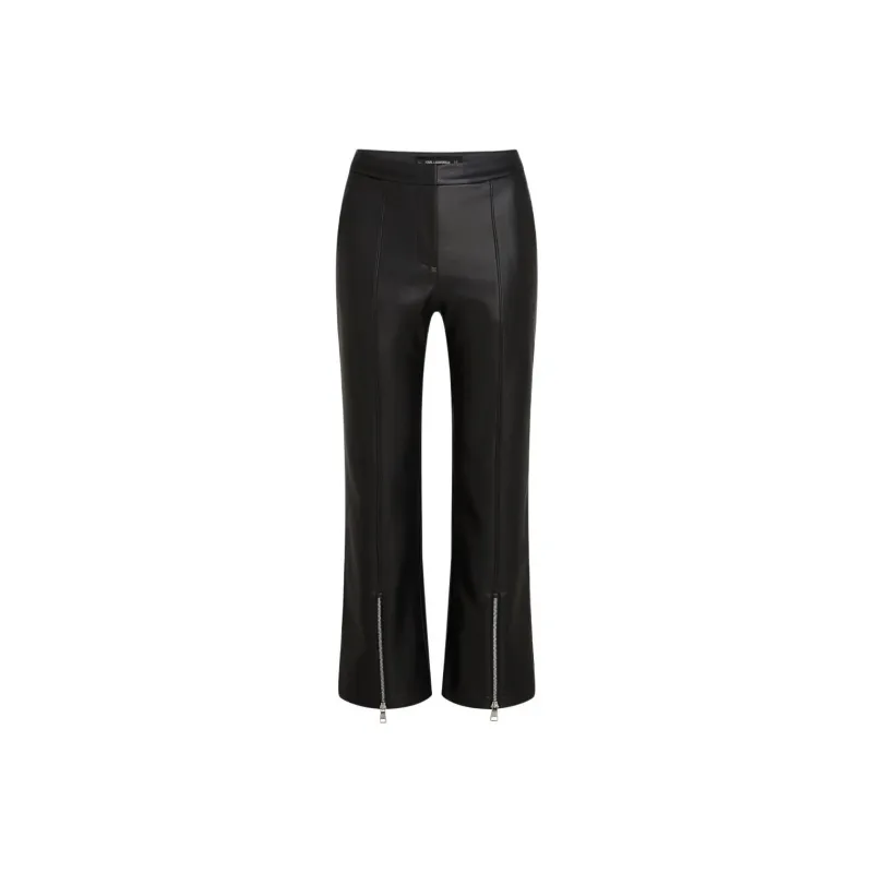 KARL LAGERFELD / Karl Lagerfeld Jeans Faux leather Cropped Trousers-0
