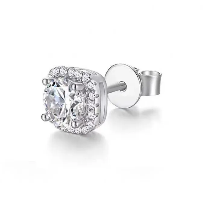 GUDUD S925 Sterling Silver Stud Earrings Unisex-5