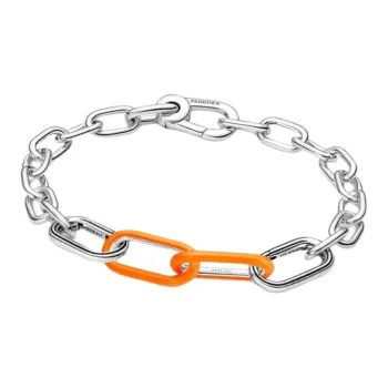 Pandora 925 Sterling Silver Bracelets Unisex Orange