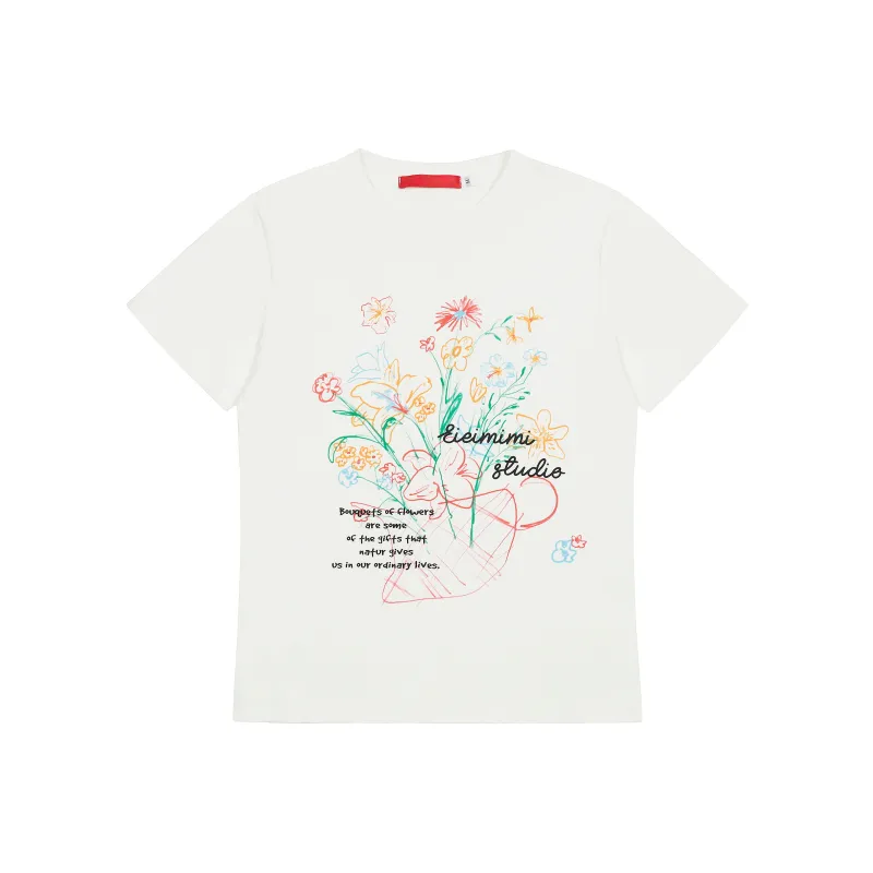 VINMUK T Shirts Women's White-0