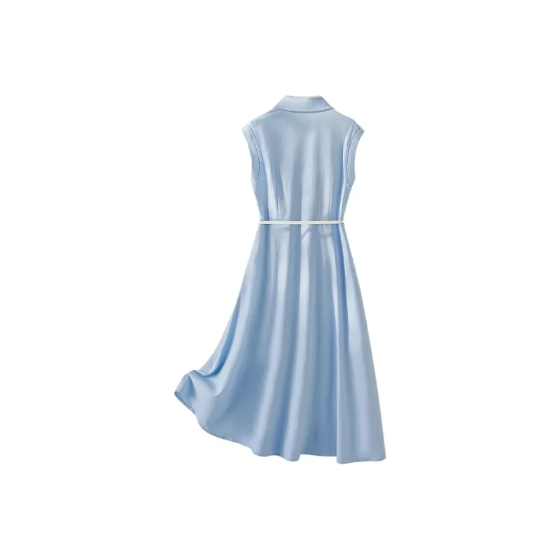 IHIMI Sleeveless Dress Women's New Oxygen Blue-1