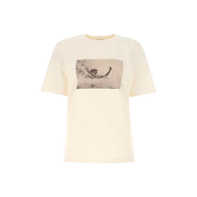 SAINT LAURENT T Shirt Women's Beige Yellow-0