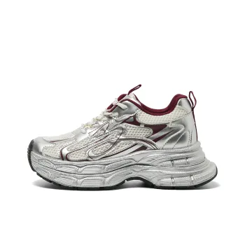 FOREVER 21 Low Top Chunky Sneakers Women's Burgundy