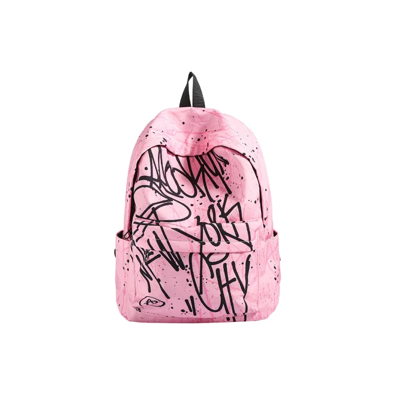 WXRX Nylon Fabric Backpack Women's Pink-0