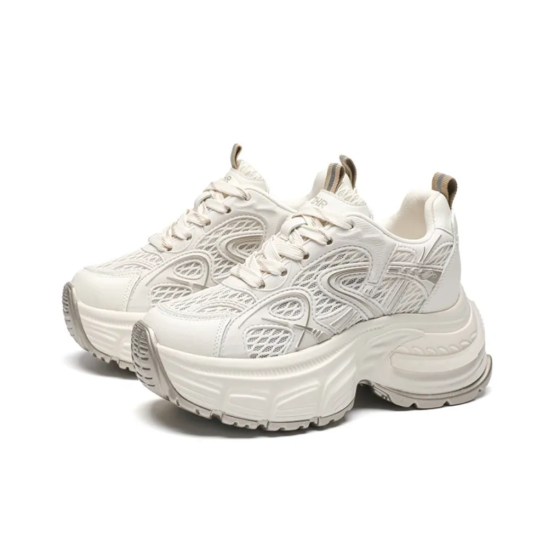 ZHR Whale Shoes Abrasion Resistant Breathable Low Top Chunky Sneakers Women's-5