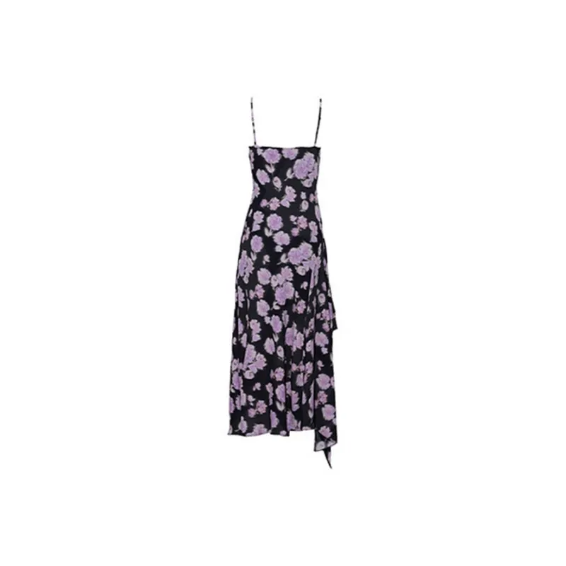 DPLAY Slip Dresses Women's Night Purple Rose-1