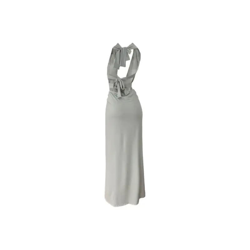 PUREIDOL Slip Dresses Women's Light Blue-1