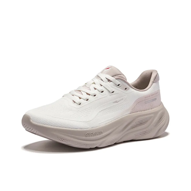 Erke Abrasion Resistant Breathable Low Top Casual Running Shoes Women's Microcrystal White Yam Gray-2