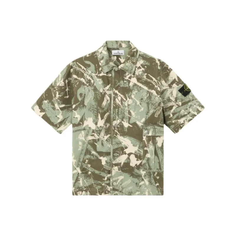 STONE ISLAND Shirts Men Army Green-0
