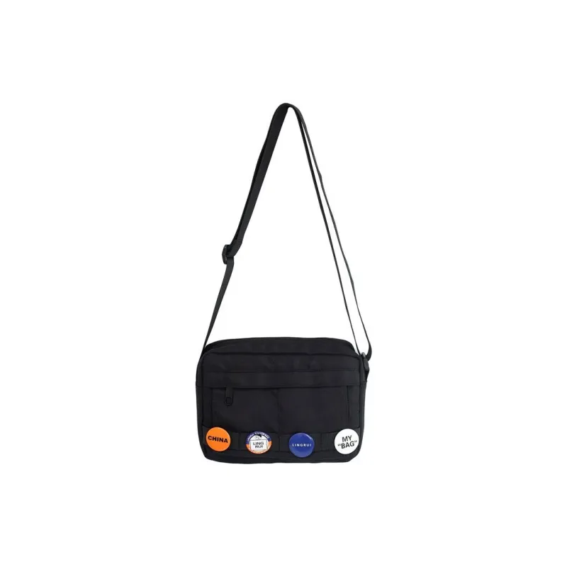 HAWA Oxford Shoulder Bag, Crossbody Bag Unisex Black/Gray-0