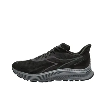 Diadora Anti Slip Wear Resistant Low Top Running Shoes Men's Black