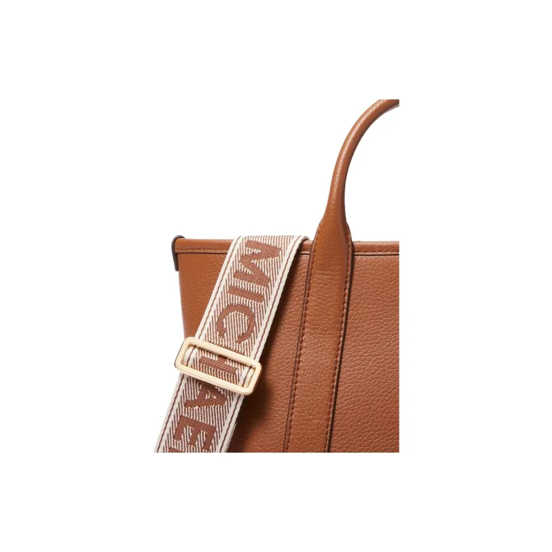 MICHAEL KORS Cow Leather Tote Bag, Shopping Bag, Handbag, Shoulder Bag, Crossbody Bag Trumpets Women's Brown-3