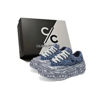 Colorful Creations Slip Resistant, Abrasion Resistant, Breathable, Height Increasing Low Top Chunky Sneakers Men's Box