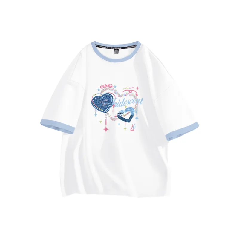 JEANSWEST Drop Shoulder Sleeve T Shirt Women's-8
