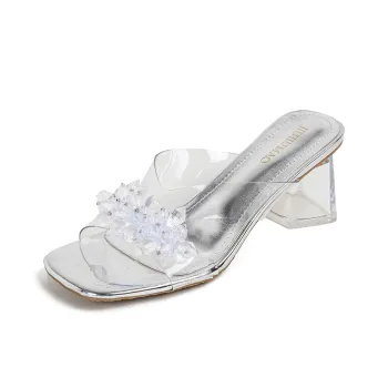 TATAYA Slide Slippers Women's Silver
