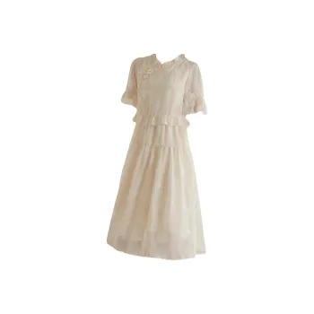 Mm Short Sleeved Dresses Women's Light Yellow