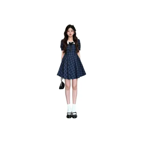 GUOZHEN Short Sleeved Dress Women's