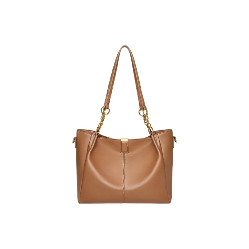 CNNCOO Synthetic Leather Tote Portable Crossbody Bag, Shoulder Bag Women's Cocoa Brown-6