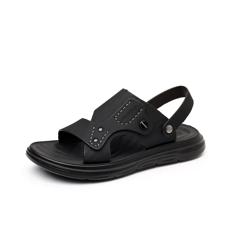 Mulinsen Beach Sandals Men Black-8