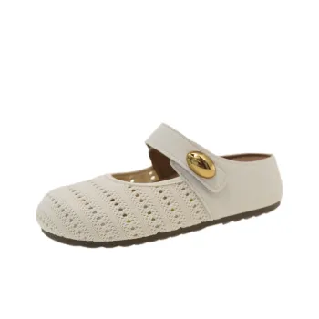 Dawei's House Rubber Sole Slip Resistant Closed Toe Slippers Women's
