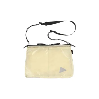 And Wander Nylon Shoulder Bag, Crossbody Bag Unisex Gray White