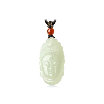 LAOMIAO Hetian Jade Pendants Pale Greenish White Jade Women's
