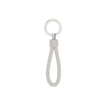 Bottega Veneta Leather Keychains Unisex Black
