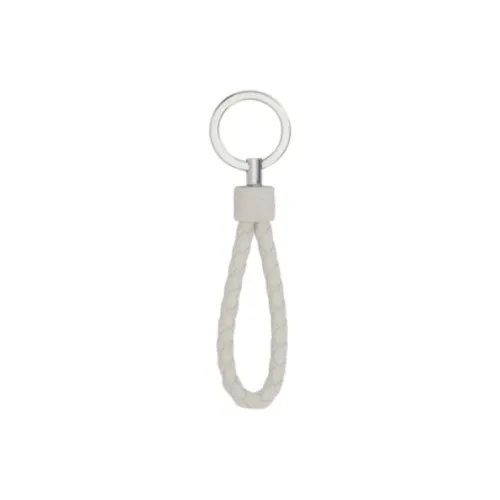 Bottega Veneta Leather Keychains Unisex Black