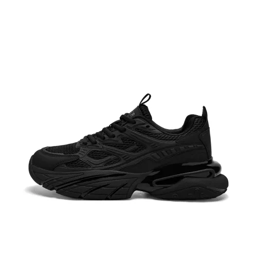 JEEP SPIRIT Darth Vader Cushioning, Abrasion Resistant, Height Increasing Low Top Chunky Sneakers Men's Graphite Black