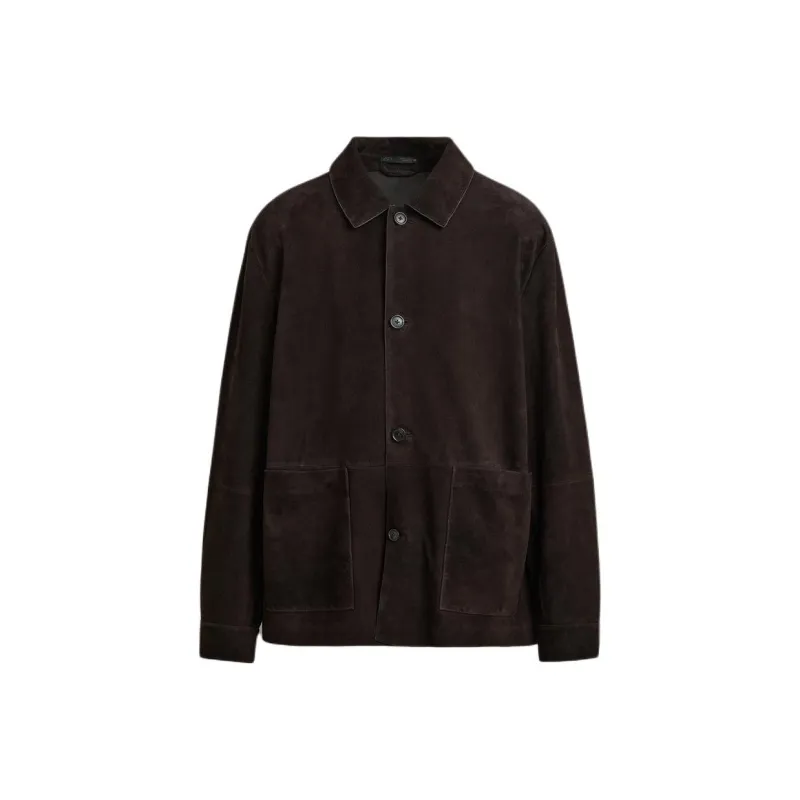 ZARA Jackets Men Dark Brown-0