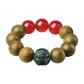[Chinese Zodiac Pig]Green Sandalwood Beaded Bracelet